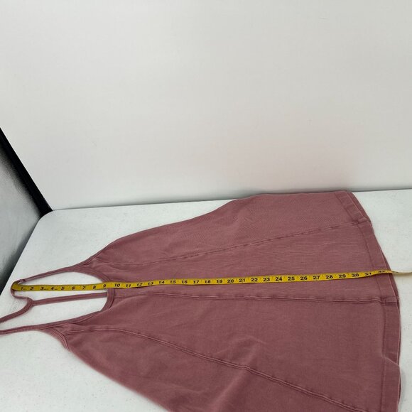 BDG Urban Outfitters S/P Ribbed Mini Dress | Racerback A-Line Knit Pink Mauve - Picture 2 of 11